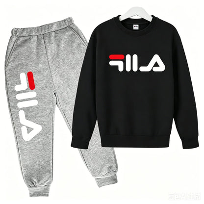 2025 Spring and Autumn Children's Boys and Girls Casual Sports Top + Pants 2-piece Girl Suit 3-14 Years Old Outdoor Jogging Suit