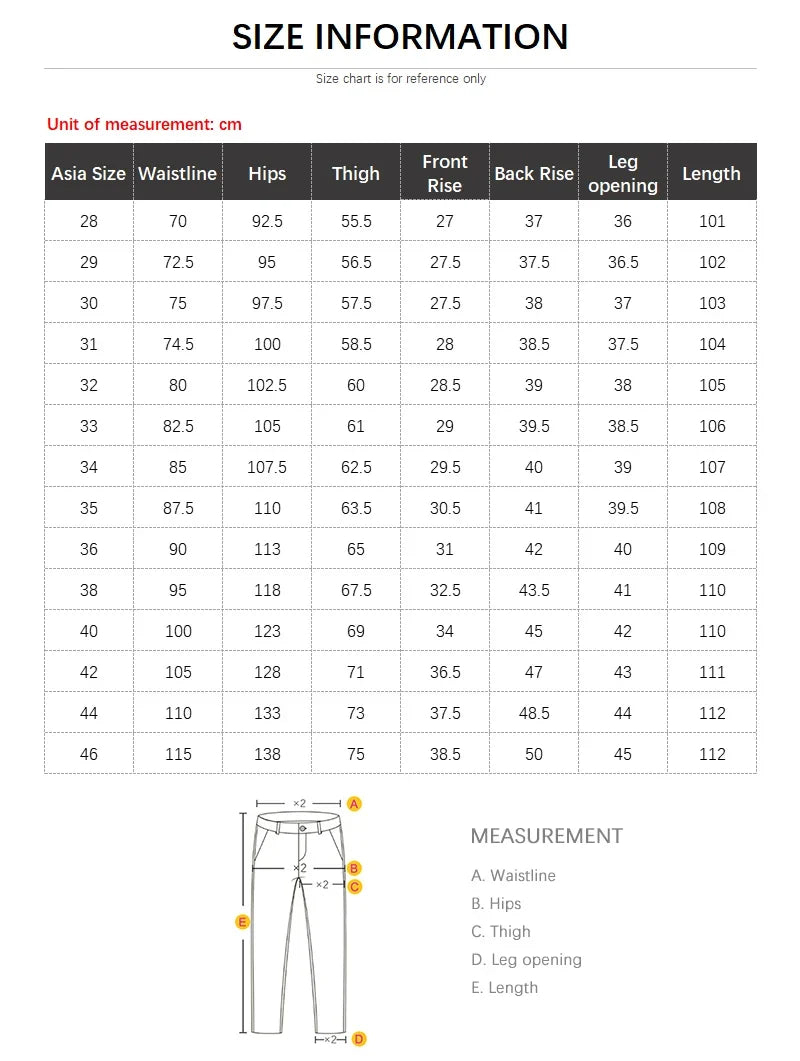 Plus Size 42 44 46 Men's Fashion Casual Jeans Classic Business Straight Elasticity Denim Pants Spring Autumn Trousers Male Brand