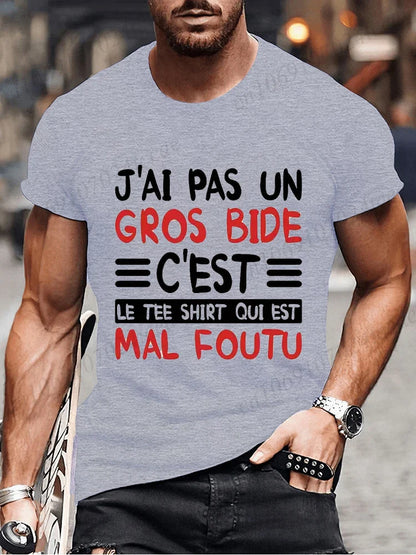 I Don't Have A Big Paunch Men T Shirt Funny French Humor Gift Y2k T-shirt Summer Casual Unisex Tee Fashion Summer Tee Shirt Tops