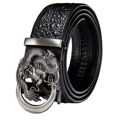 Crocodile Designer Luxury Genuine Leather Belts for Men Casual Jeans Belt Strap Gold Automatic Buckle Black Belt PD-2036