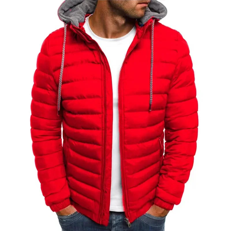 Outdoor Leisure Sportswear for the Autumn and Winter of 2025. Fashionable, Simple and Classic Hooded Warm Zipper Jacket.