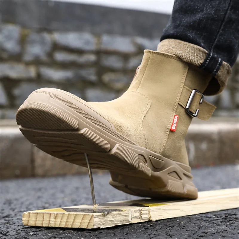 Scald-proof Electric Welding Shoes Plastic Toe Work Shoes Insulated Electrician Shoes Indestructible Industrial Male Wear Boots