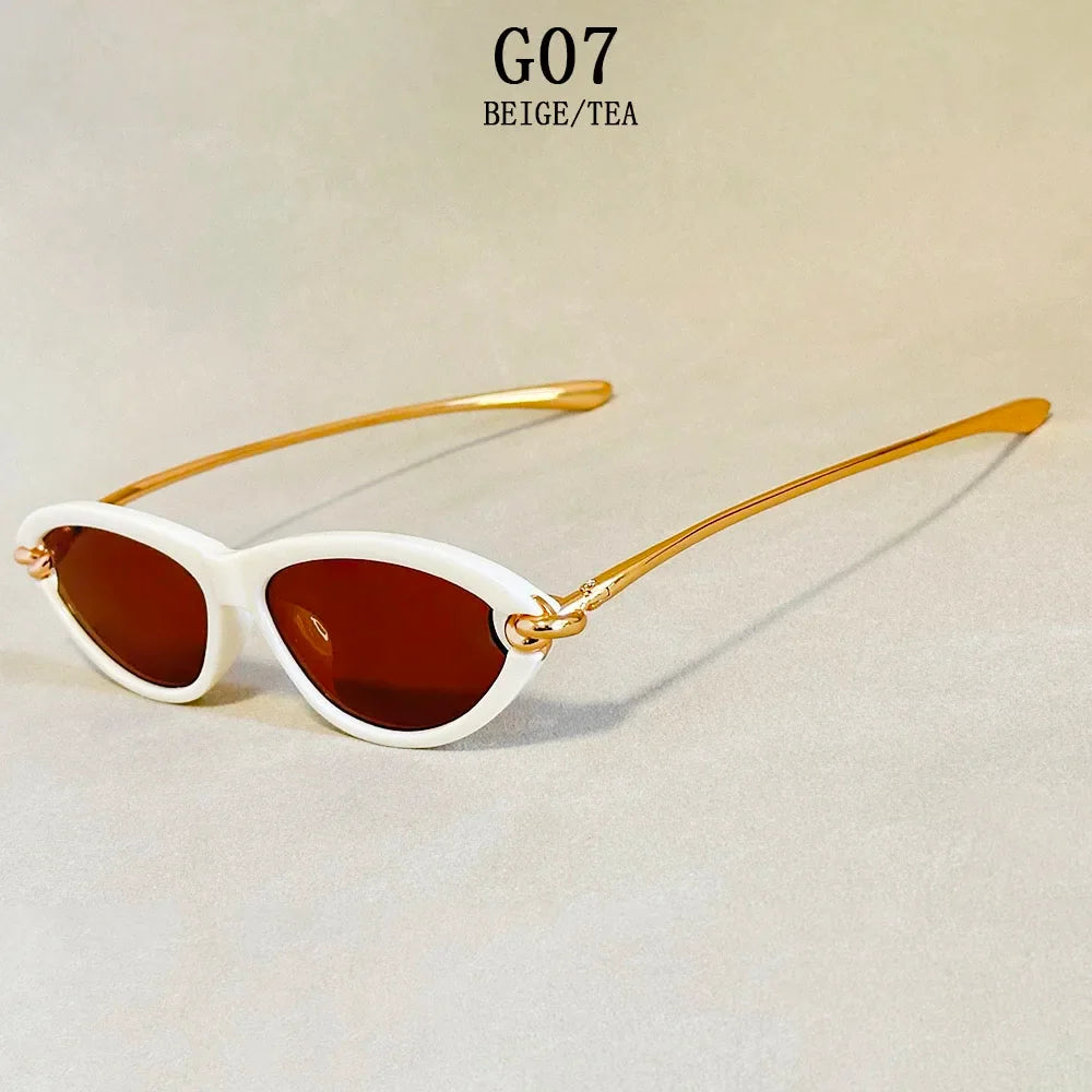 Fashion Oval Sunglasses Women 2026 Luxury Vintage New Cat Eye Sunglass Glasses Luxe Lunette Soleil Femme Lentes De Sol Mujer