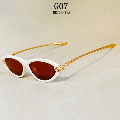 Fashion Oval Sunglasses Women 2026 Luxury Vintage New Cat Eye Sunglass Glasses Luxe Lunette Soleil Femme Lentes De Sol Mujer
