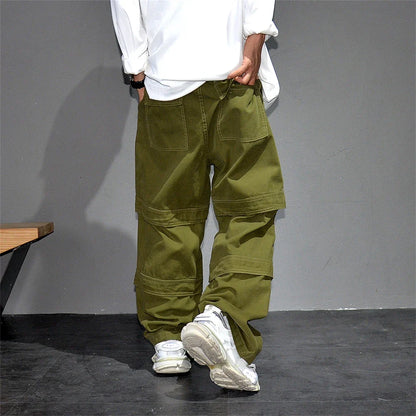 High Quality Army Green Cargo Pants Men American Vintage Hip Hop Plus Size Skateboard Pants Harajuku Casual Cotton Trousers Male