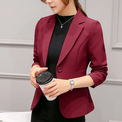 New Women Blazer Jackets Long Sleeve Blazers Pockets Jackets Coat Slim Office Lady Jacket Female Tops Suit Blazer Femme Jackets