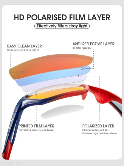 Men Fashion Polarized Sunglasses Cycling Glasses UV400 Eyewear for Men Women Driving Climbing Outdoor Sports Sunglasses