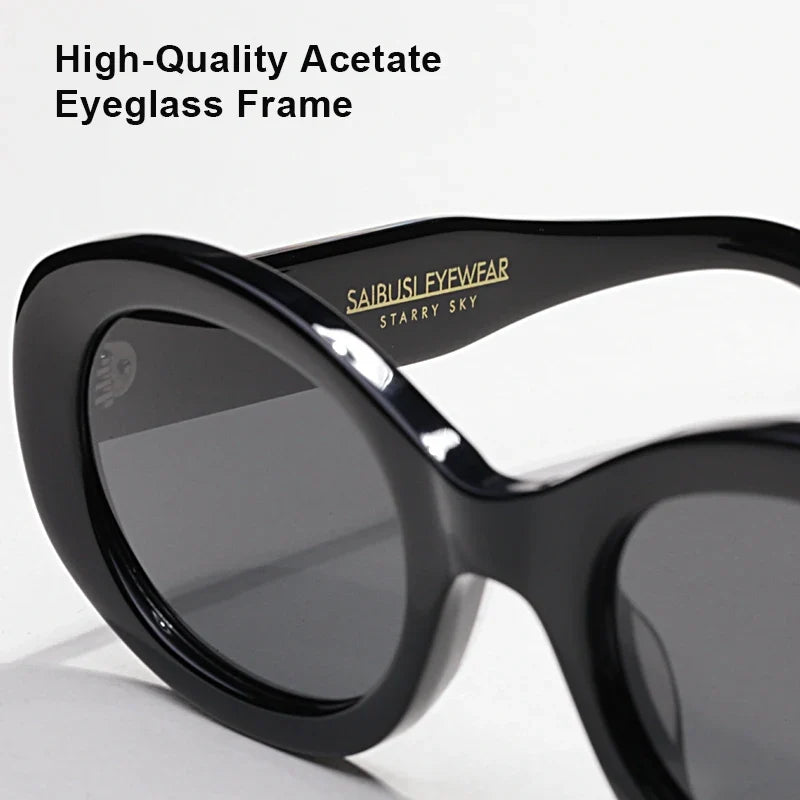 Top Quality Handmade Oval Acetate Men Women Vintage Sunglasses New Exquisite Design Sunglasses Outdoor UV400 Luxury Sunglasses
