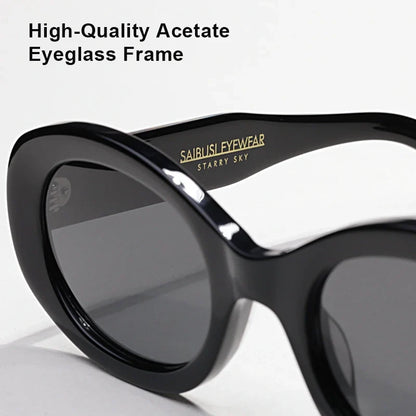 Top Quality Handmade Oval Acetate Men Women Vintage Sunglasses New Exquisite Design Sunglasses Outdoor UV400 Luxury Sunglasses