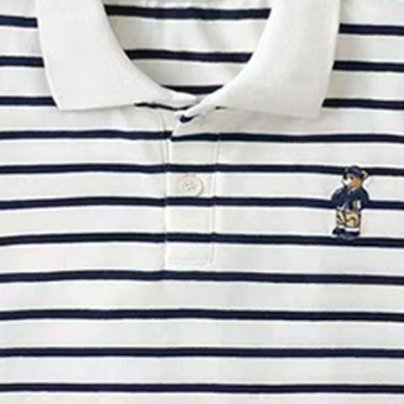 Boys' Short-Sleeved Suit New Children's Minimalist Polo Shirt+Matching Shorts Two-Piece Set Fashionable Clothing for Baby Boys