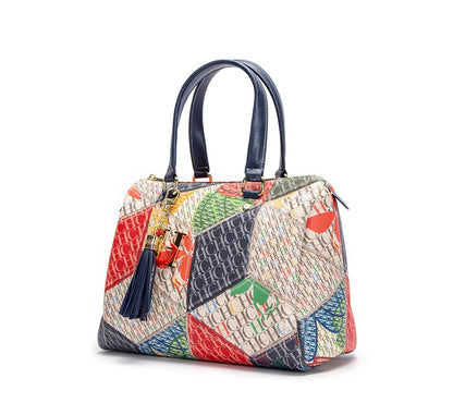 Colorful Print Design Spacious New-Style Women's Tote Bag Unique Prints Fashionable Women's Clutch Bag