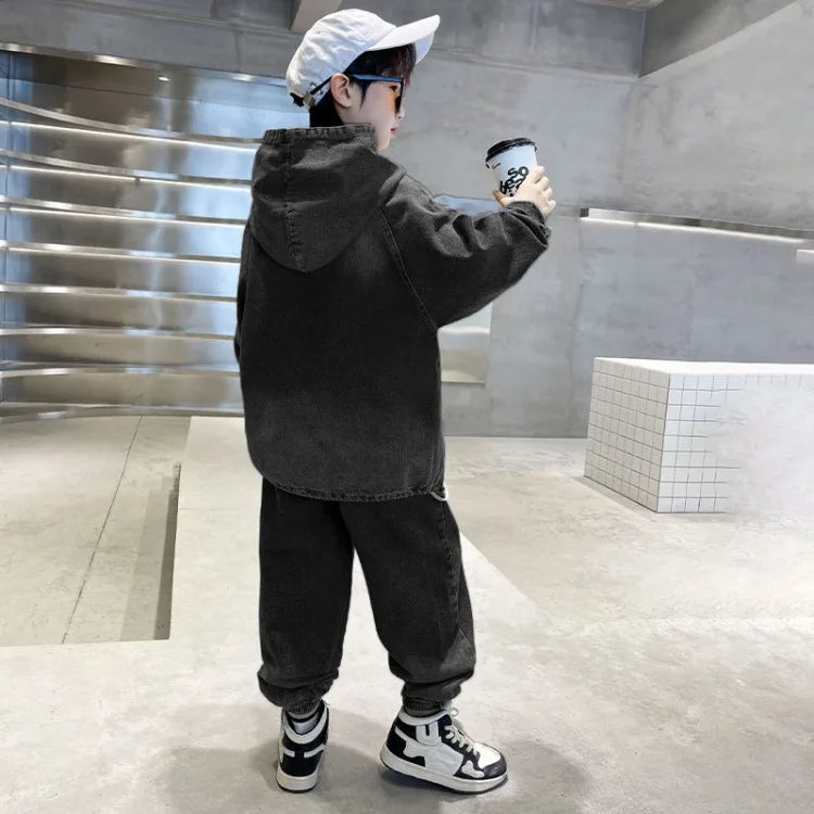 Hoodies Set Boys Clothes Outdoor Children Children's Clothing 7 To 12 Years 8 Autumn Winter Suit for Boy Outfit Child Top Bottom