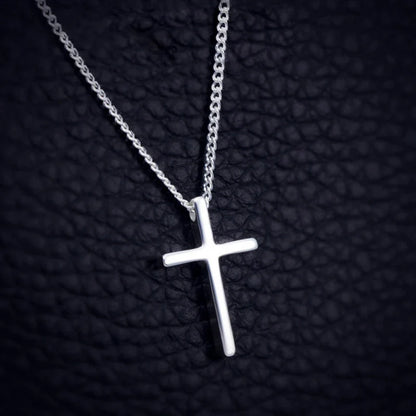 Fashion Link Chain Necklace for Women Sterling Silver 925 Cross Pendant Necklace Ethnic Style Fine Jewelry 2025 Design