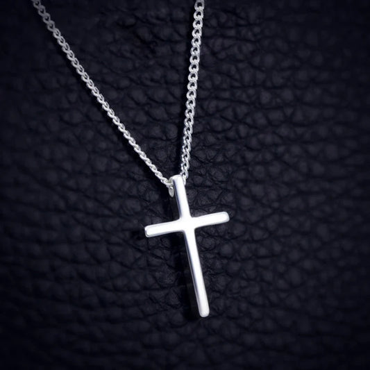 Fashion Link Chain Necklace for Women Sterling Silver 925 Cross Pendant Necklace Ethnic Style Fine Jewelry 2025 Design