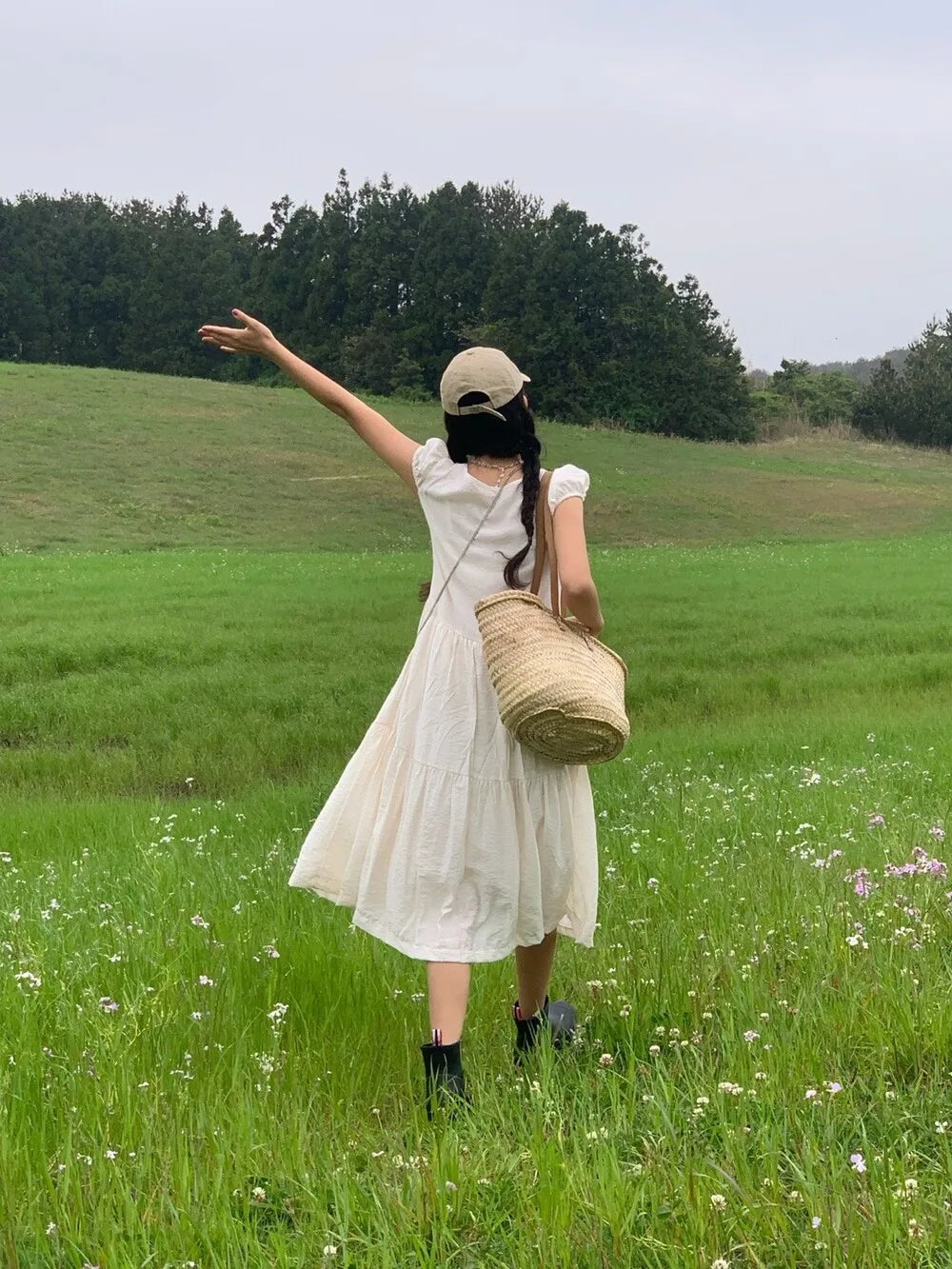 Spring 2025 Chic A-Line Dr Korean Sle Long Svel Women's Faionable Gown Ele Personali Commute Suitable Dr