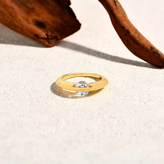ATTAGEMS Bague Moissanite rotative à 360° pour femmes, taille ronde 1,0 CT D VVS1, bande en argent s925, bague anti-anxiété, bijoux fins de fiançailles