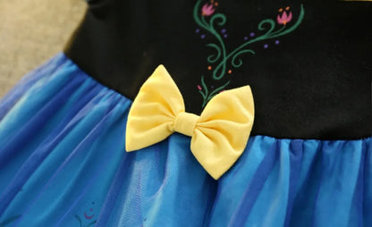 Toddler Girls Summer Cotton Short Sleeve Knee Lenth Dress Kids Elsa Anna Dress Up Clothing Little Girls Snow White Dresses XMZ65