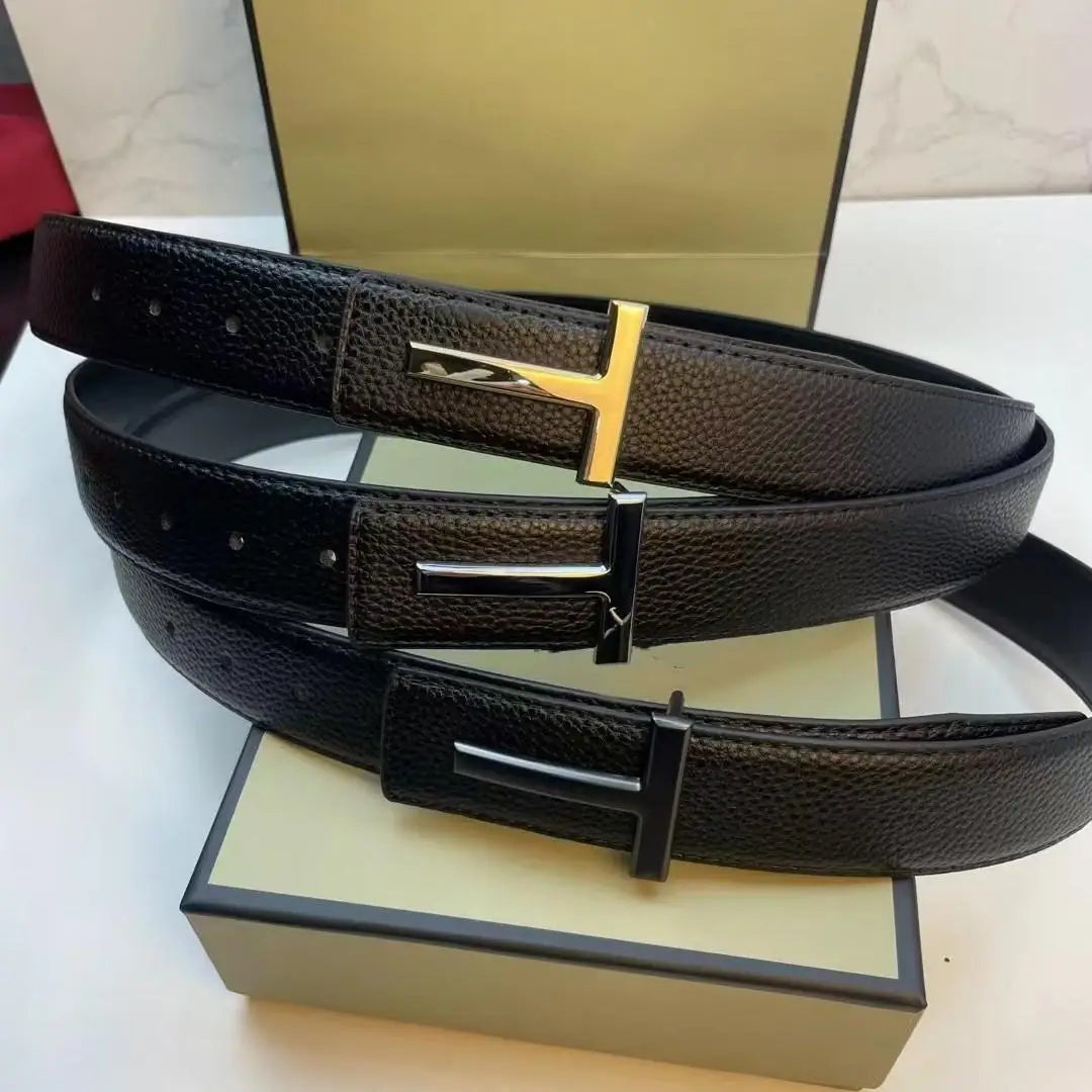 High Quality Wide 3.8cm Leather Business Men Belt Luxury Brand Designer famous Belts for men Jeans Strap Male Buckle belt