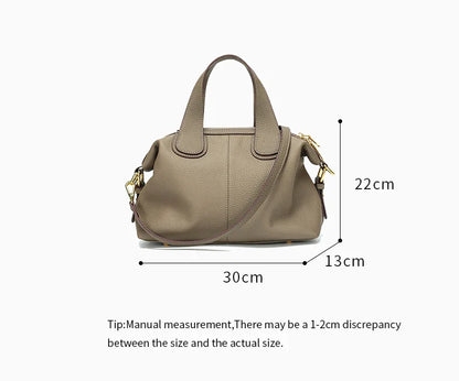 Women's Bag 2025 Trend Natural Cow Leather Bag Female Retro Cowhide Crossbody Bags Ladies Large Capacity Shoulder Bag Women