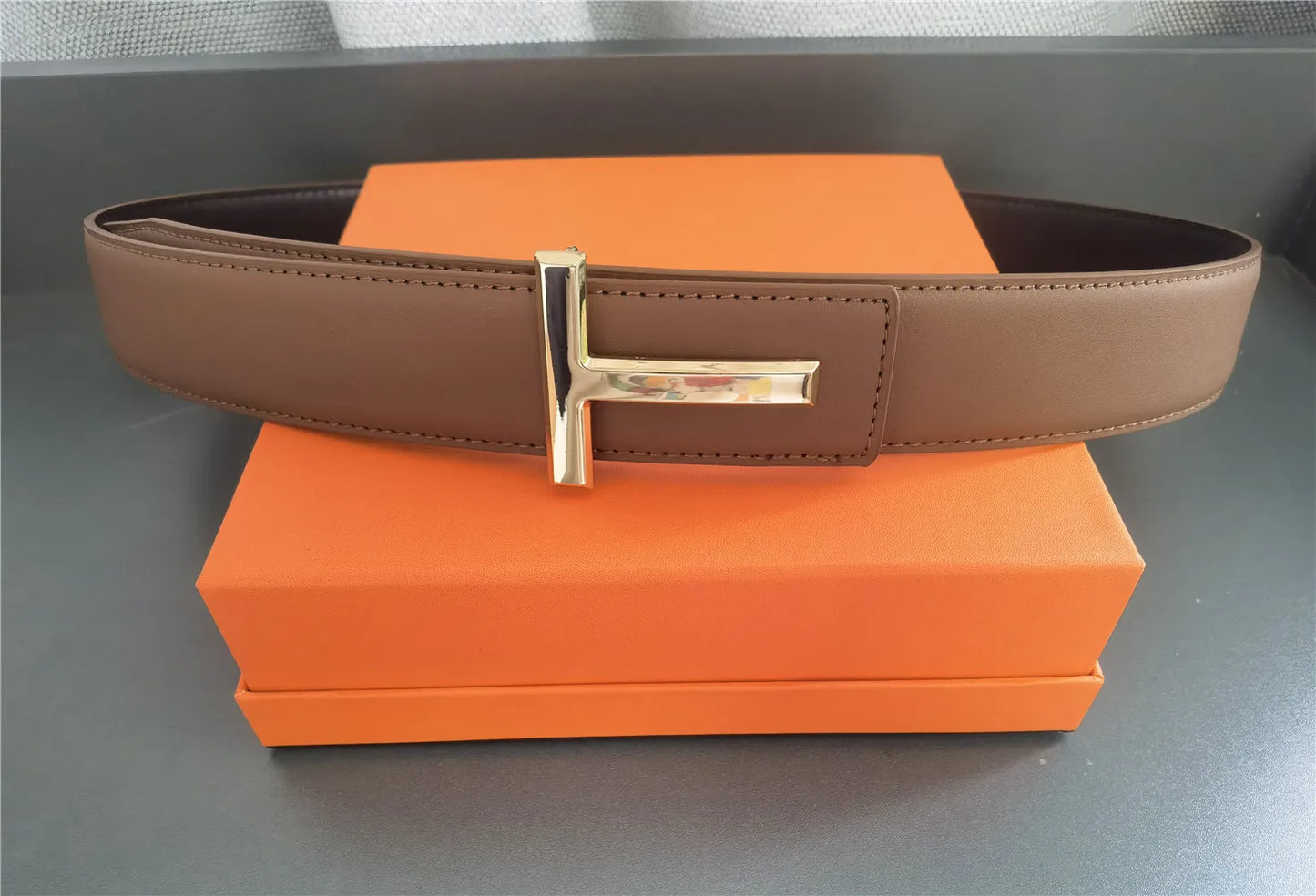 High Quality 3.8cm Leather Business Men Belt Luxury Brand Designer famous Belts for men Jeans Strap Male Metal Buckle belt