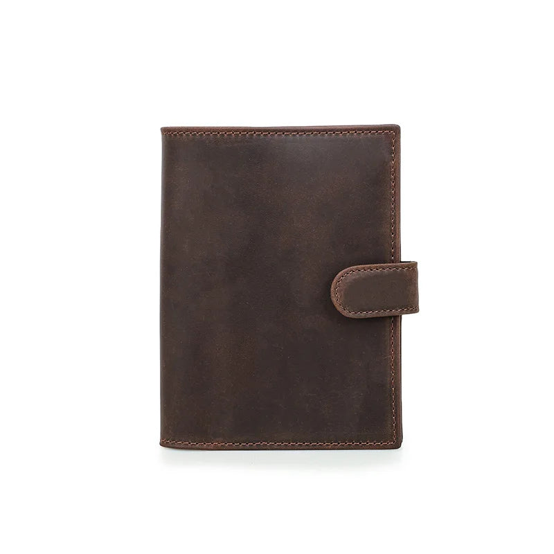 Portefeuille passeport en cuir véritable Rétro CONTACT'S Homme RFID Support AirTag Stylo Porte-cartes Portefeuille Femme Cadeau Voyage Porte-monnaie
