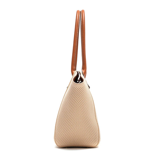 Women's Tote Bag Summer New Fabric Hollow Design Large Capacity Beach Bag Women's Outdoor Storage