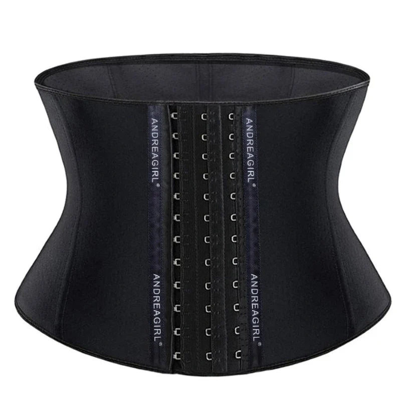 22cm Short 3 Layers Latex Waist Trainer Corset 9 Steel Bones Shapewear Body Shapers Women Corset Slimming Belt Waist Shaper 9052