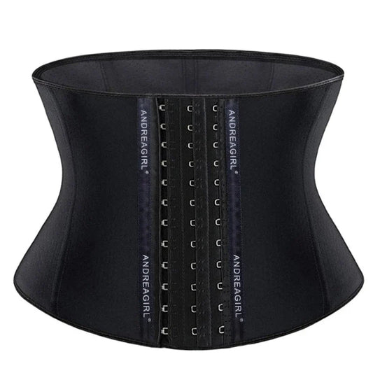 22cm Short 3 Layers Latex Waist Trainer Corset 9 Steel Bones Shapewear Body Shapers Women Corset Slimming Belt Waist Shaper 9052