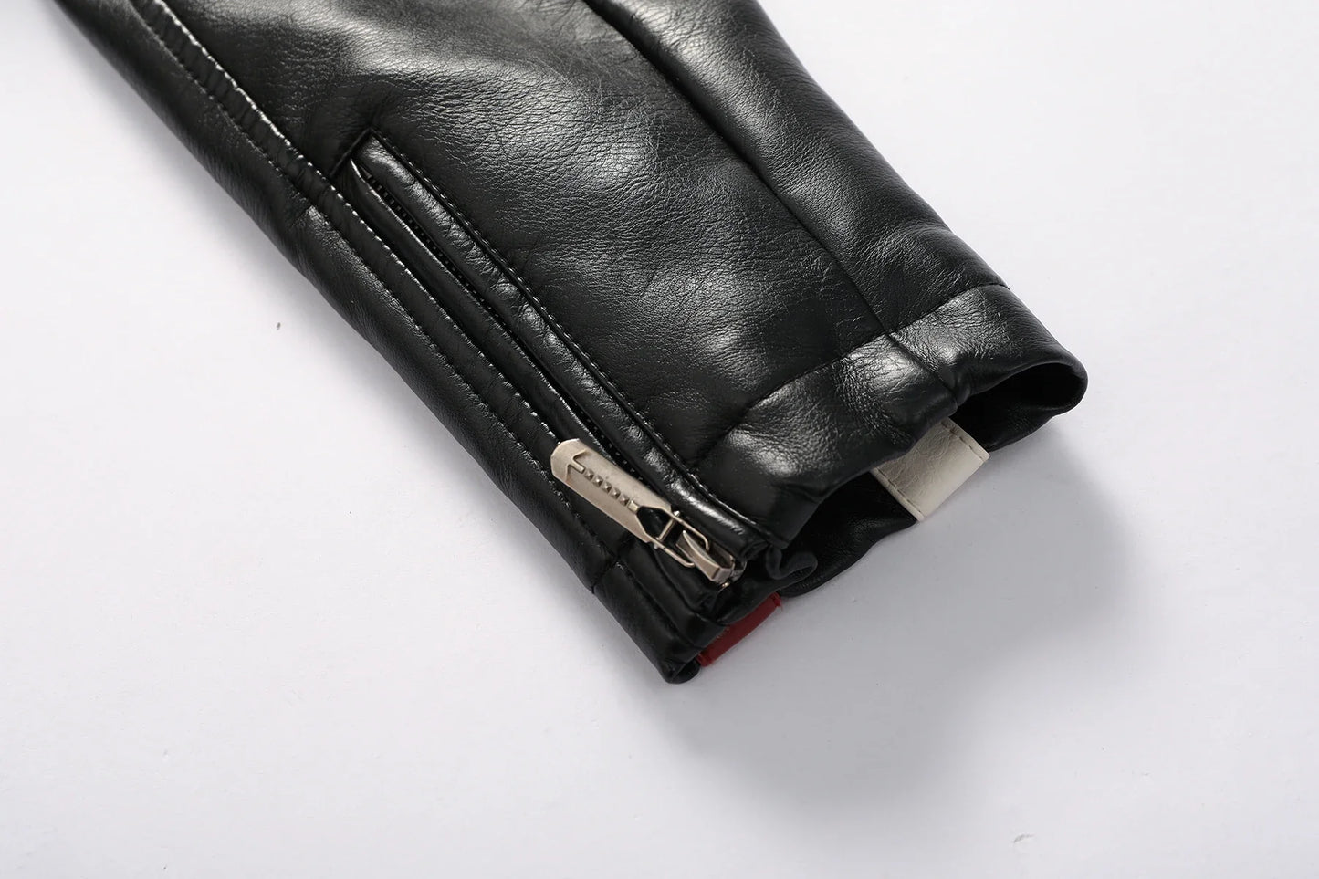 Men's Motorcycle Racing Suit PU Leather Label Color Jacket