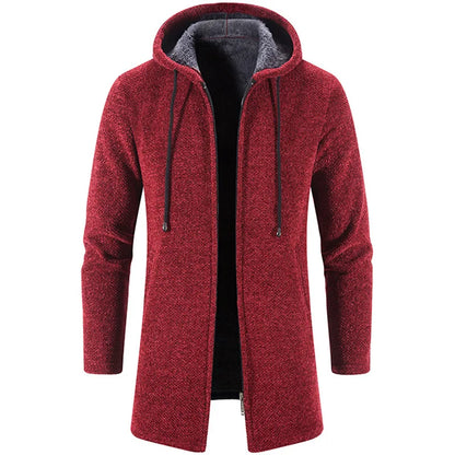 Autumn And Winter Cashmere Men's Cardigan Chenille Outer Sweater Coat Windbreaker Solid Color Fashion Clothing