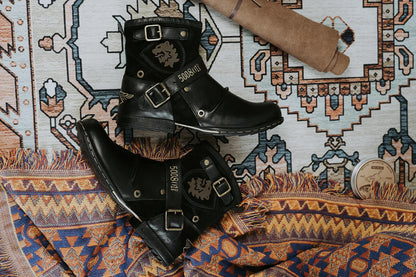 Men Boots Luxury Handmade Men Ankle Boots Metal Buckle Zipper Motorcycle Boots Outdoor Plus Size 39-48 Punk Bottines 2024