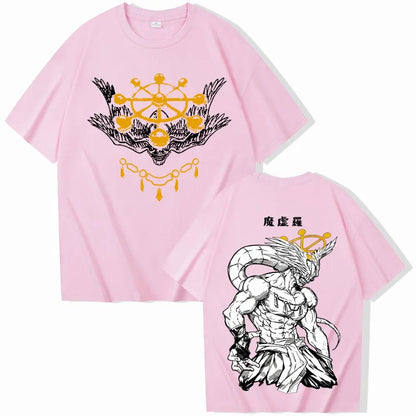 Anime Jujutsu-Kaisen Mahoraga T-shirt Man Woman Harajuku Short Sleeve O-neck Casual Shirt