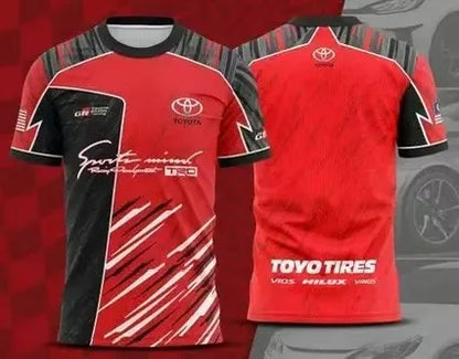 Toyota GR Gazoo Racing 3D Print Summer Short Sleeve Round Neck T-Shirt, Comfortable, Breathable, and Quick-Drying
