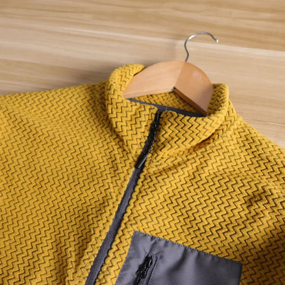 Lightweight Breathable Quick-Dry Fleece Fabric Jacket Stand Collar Outdoor Sports Men's Spring 2025 Versatile Modern Style