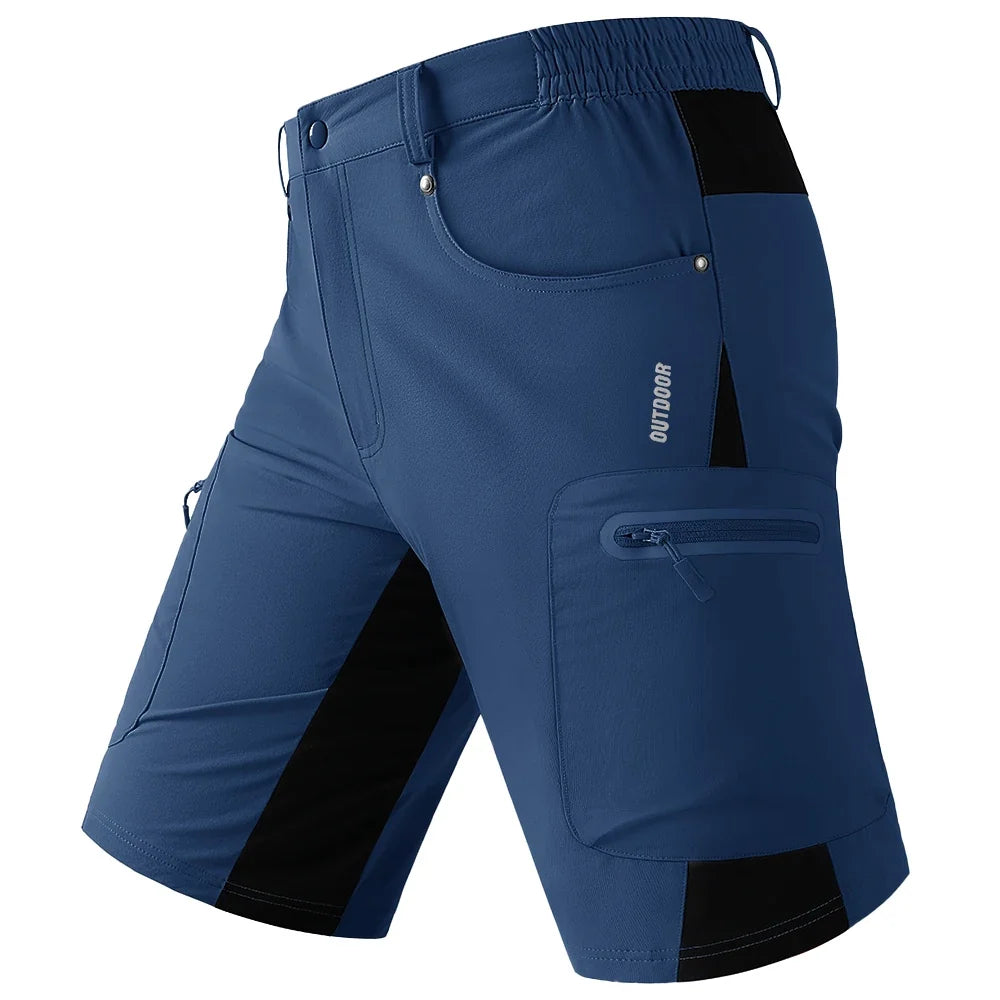 Quick Dry Cargo Shorts Mens Lightweight Work Cargo Shorts Multi Pockets Waterproof Outdoor Hiking Fishing Shorts Male