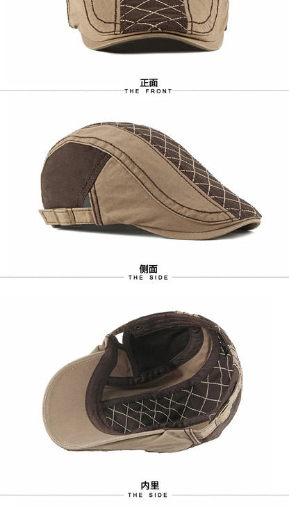 Men Women Beret Spring Autumn Cotton Flat Cap Ivy Gatsby Newsboy Hat Fashion Adjustable Vintage Cabbie Hats