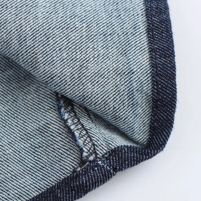 2025  Spring New 1975 series denim MIDI dress with lapel side zipper fashion wrinkle waist slim elegant dress