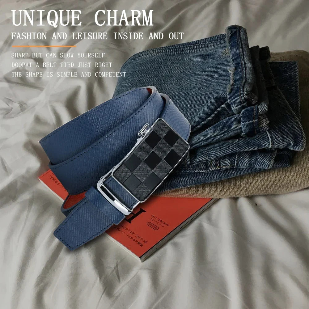 Men's Belt Metal Automatic Buckle Branded Belt Men's High-quality Genuine Leather Luxury Plus Size Men's Branded Belt