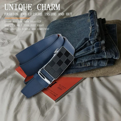 Men's Belt Metal Automatic Buckle Branded Belt Men's High-quality Genuine Leather Luxury Plus Size Men's Branded Belt