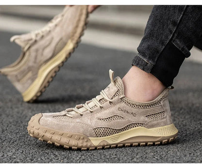 protective work shoes for summer mesh breathable sneakers lightweight safety shoes industrial working boots with plastic toe