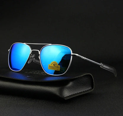 RE Pilot Sunglasses Men Top Quality Brand Designer AGX Tempered Glass Lens AO Sun Glasses Male