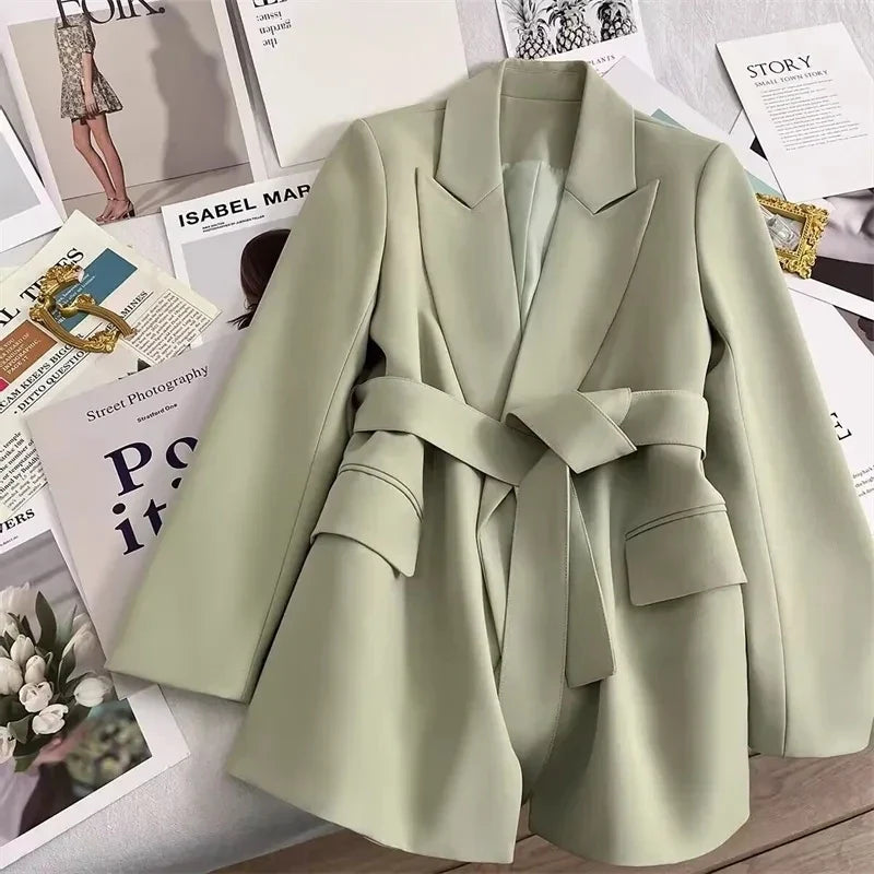 New 2026 Women's Blazer Coat Spring Autumn Korean version Self Cultivation Suit Jacket Temperament Versatile Female Suit Top