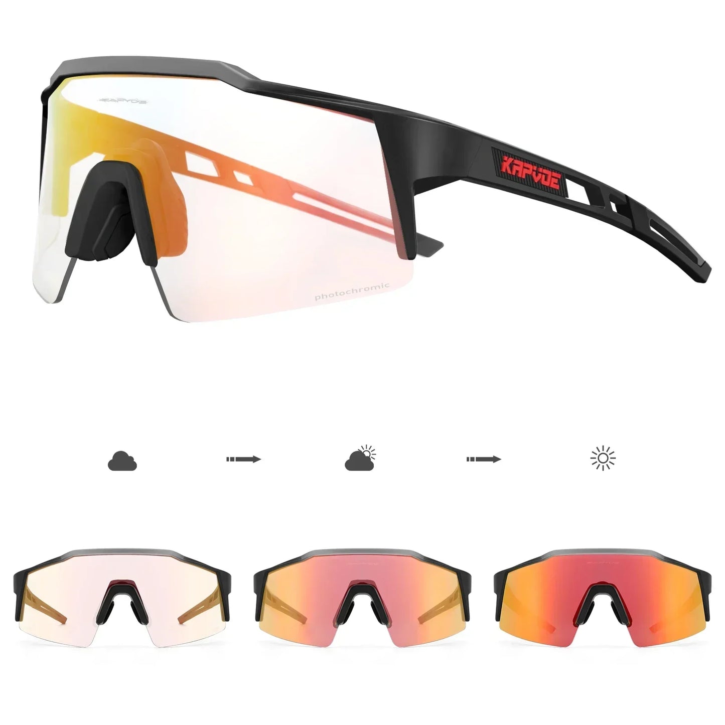 Red Photochromic Cycling Sunglasses for Men Blue Photochromic Cycling Glasses Mountain New Bicycle Goggles Eyewear Sports