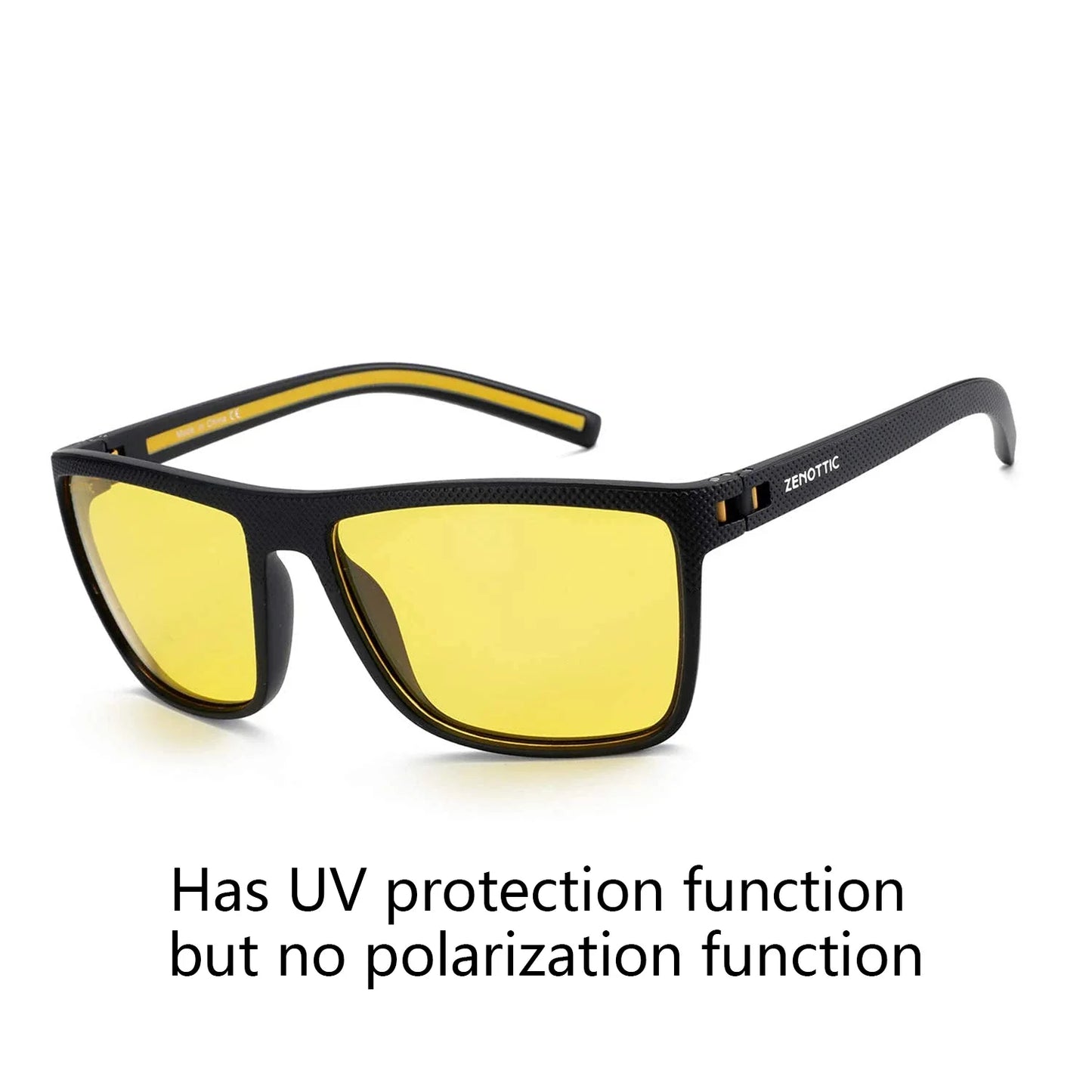 Retro Polarized Sunglasses for Men Lightweight TR90 Frame UV400 Protection Square Sun Glasses Night Vision Goggles