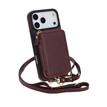 2 in 1 Detachable Crossbody Magnetic Cards Solt Wallet Leather Case For iPhone 17 Pro Max 16 Plus 15 14 13 12 Shockproof Cover
