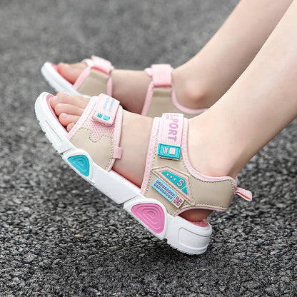 Children's sandals cartoon soft-soled non-slip boys' sandals in summer hook and loop fashion girls' sandals 4-10 years old 38