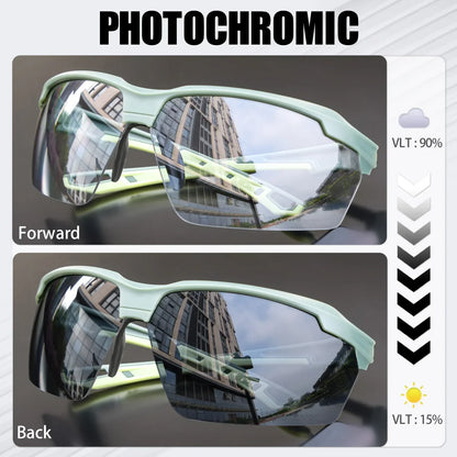 3PACKS Photochromic Cycling Sunglasses Glasses Bike MTB Bicycle Hiking Golf UV400 Sports Glasses for Men Women Baseball