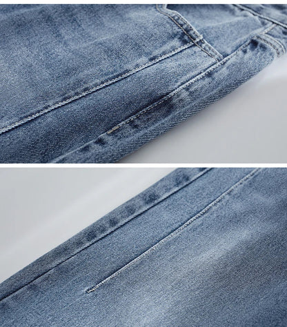 Minimalism Women Jeans 2025 Autumn Vintage Denim Pants Loose Wide Leg Pants Woman Casual Pants Female Trousers 12551002