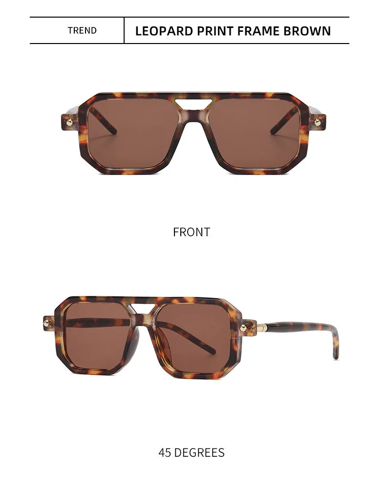 2022 Square Sunglasses For Men Fashion Glasses Luxury Retro Blue Light Blocking Shades Vasos Decorativos Oculos De Sol Masculino