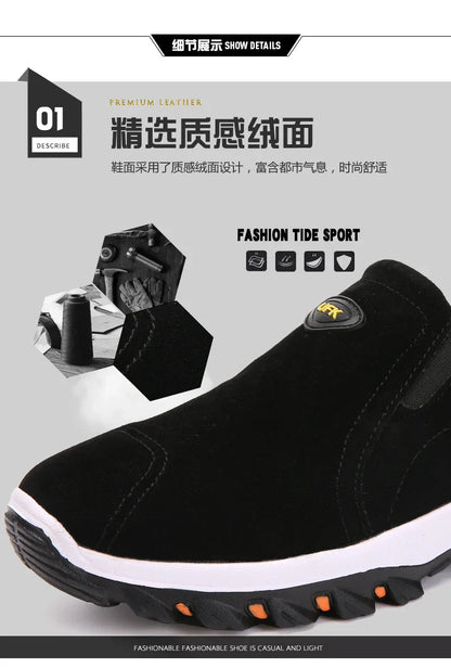 Casual Men's Sports Shoes Outdoor Walking Loafers Comfortable Shoes Fashionable and Lightweight Plus Size 38-50